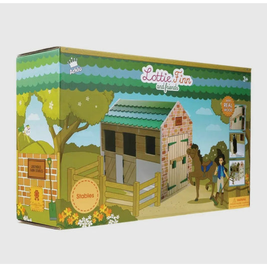 Lottie’s Dolls Wooden Stables Playset