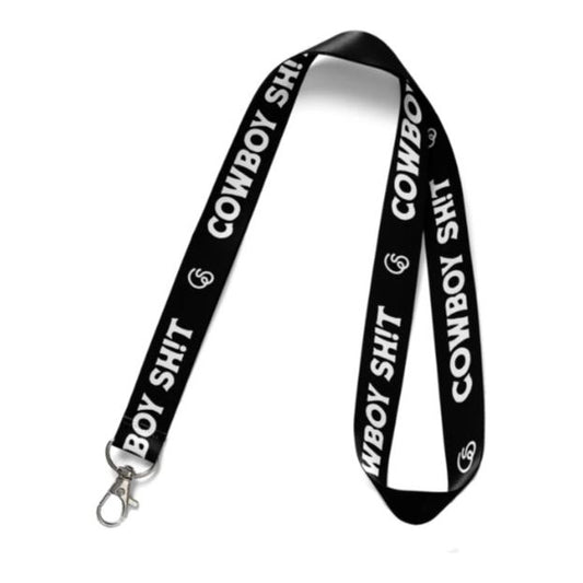 Cowboy Sh*t Lanyard Black Small Print
