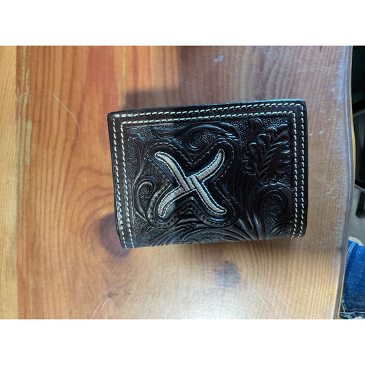 BI-FOLD WALLET | TWISTED X Western Tan Floral Tooled XRC-T5