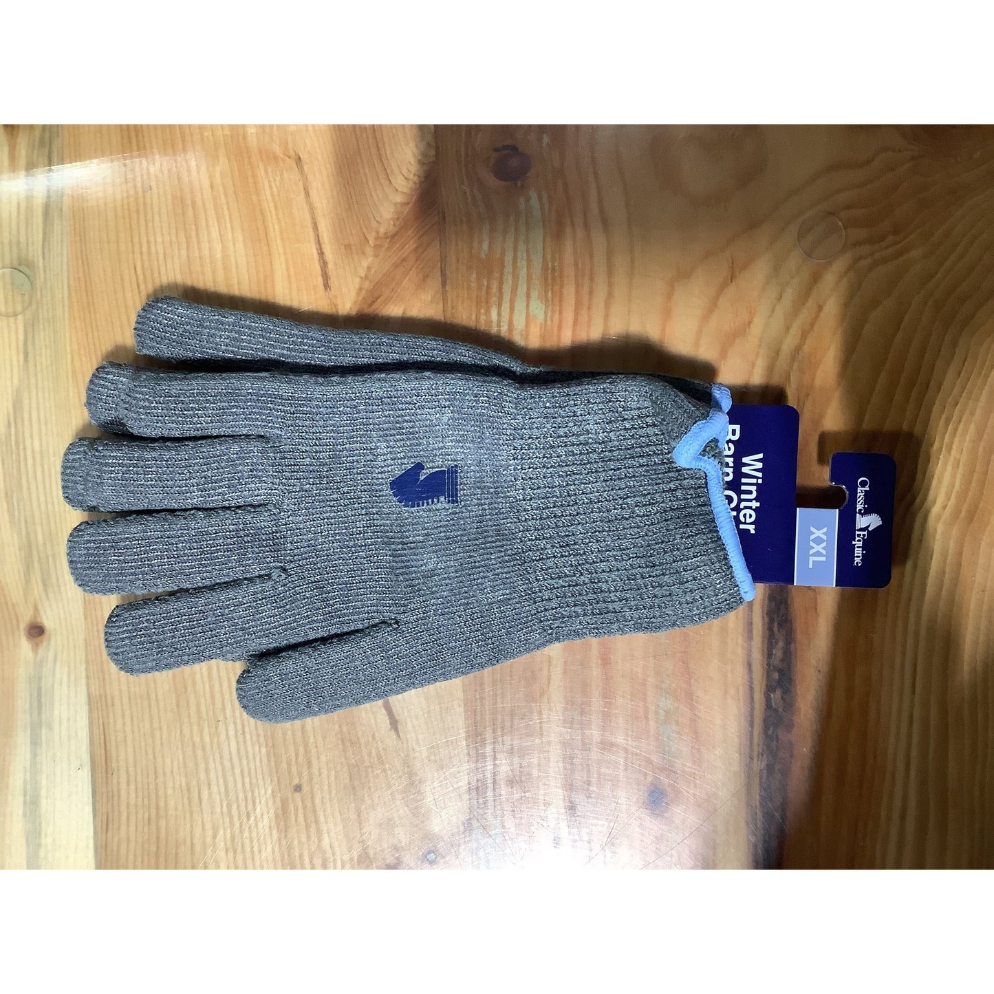 Classic Equine Winter Barn Gloves Grey- BGLOVEHGYSPAIR