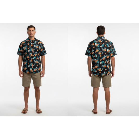 Roper Men’s Snap Shirt, Aloha horse, Short Sleave 03-002-0064-0329