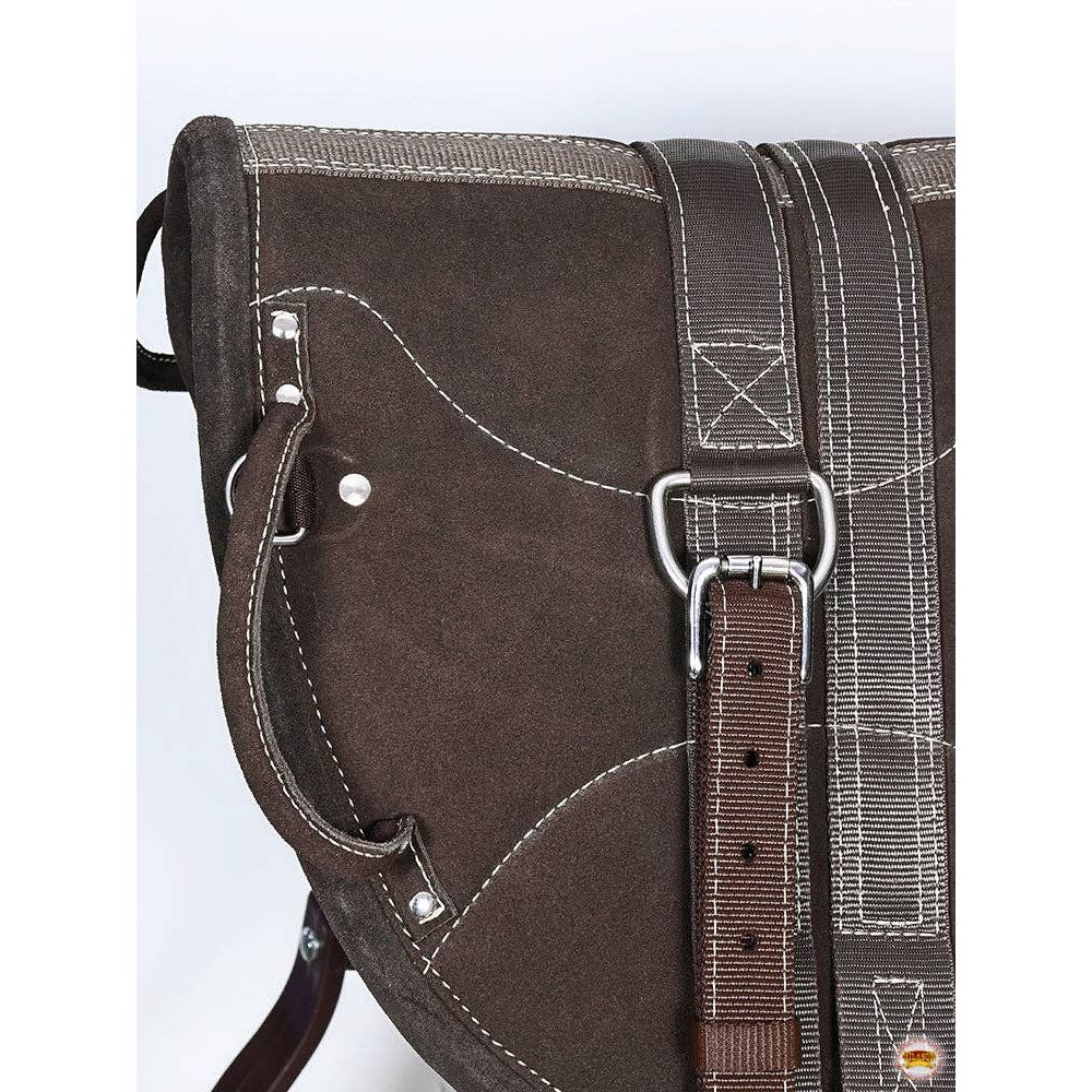 HILASON Natural Horsemanship Leather Bareback English Treeless Saddle Pad | Western Pads Baretek Riding for Horses