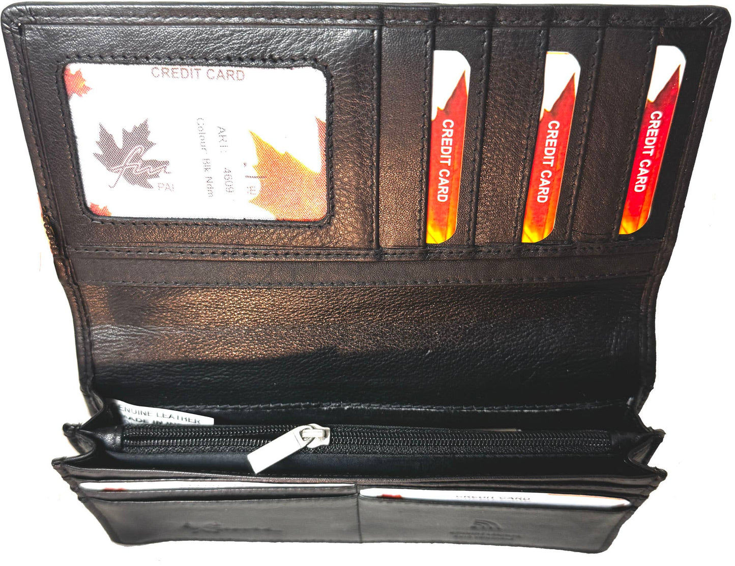 Genuine Cowhide Leather Breast/Coat RFID Card Wallet #4609