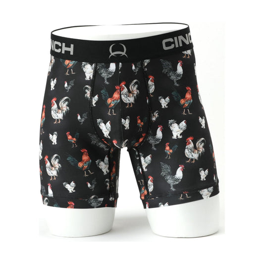 CINCH MEN'S 6" ROOSTER BOXER BRIEFS - MULTI