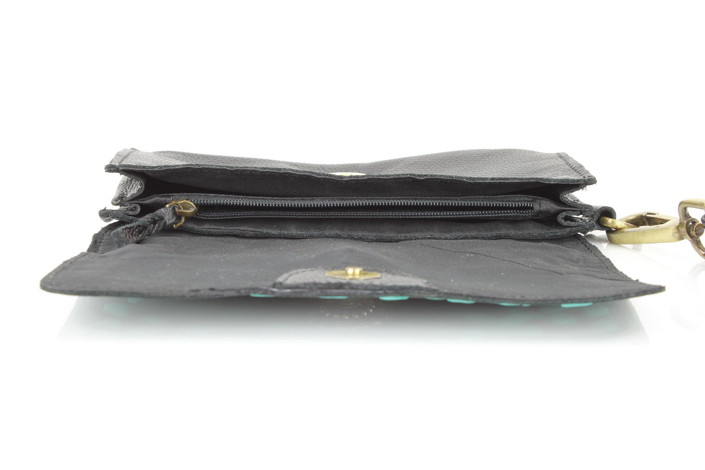 Womens Concho Flap Over ClutcH w/ Turquoise Accent ABLW-1005
