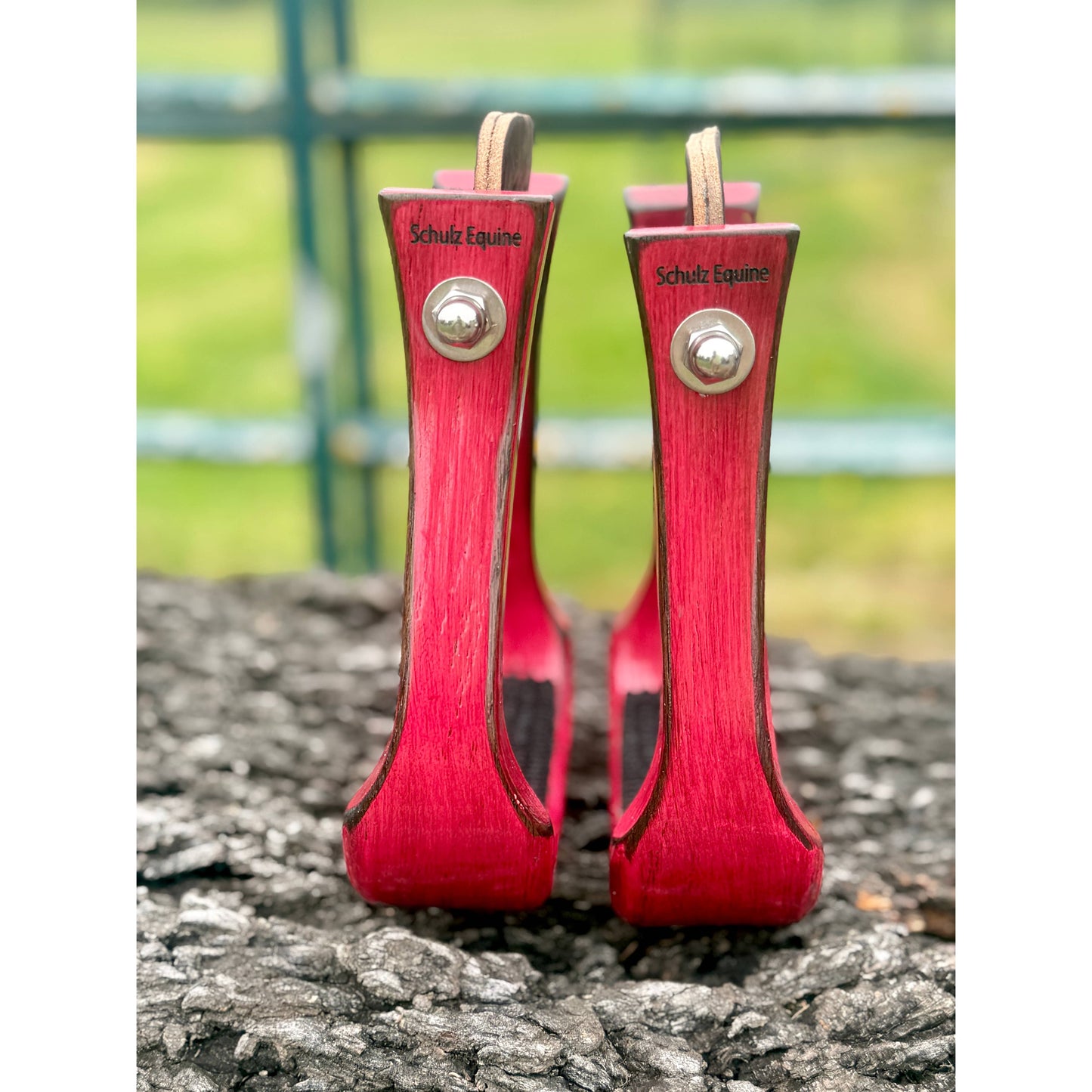 Wooden Stirrups- Pink Barrel Racing Style