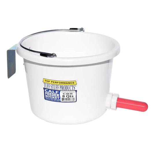 Tuff Stuff Calf Feeder Bucket 8qt White