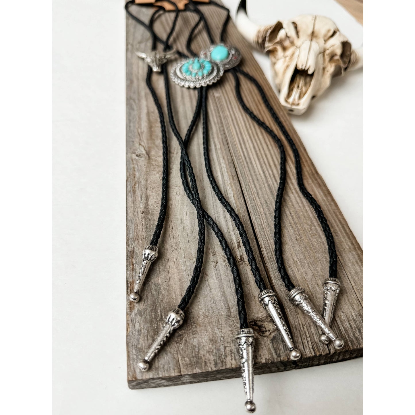Western Bolo Tie Long Pendant Necklace
