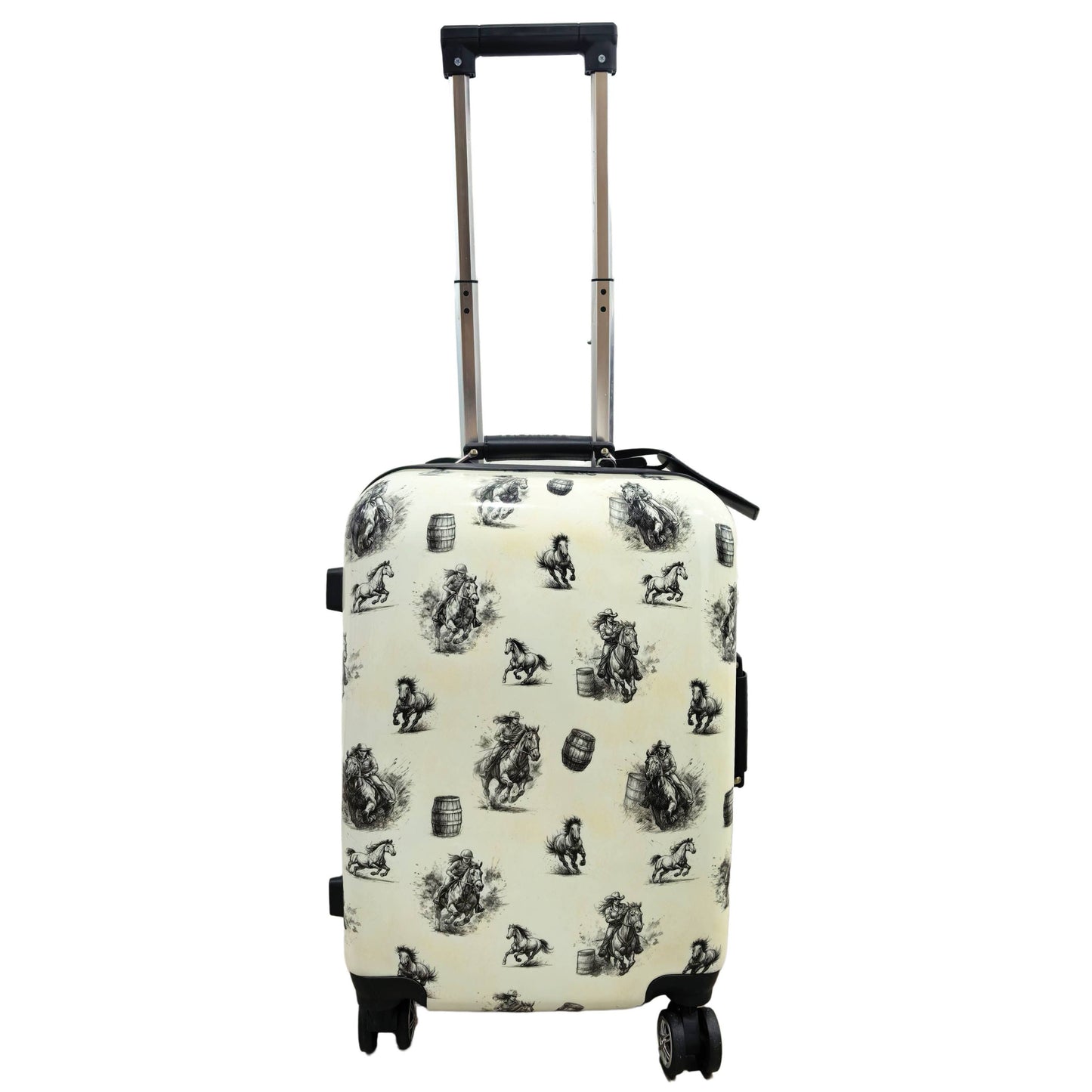 Barrel racing luggage rolling suitcase 