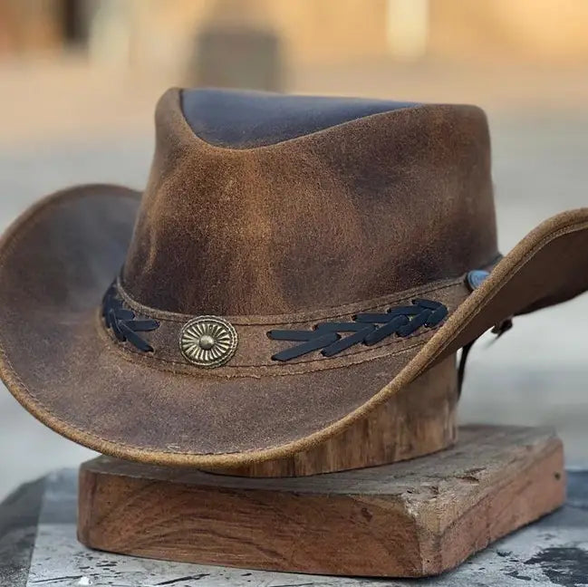 Sahara Leather Hats Western Style CR601