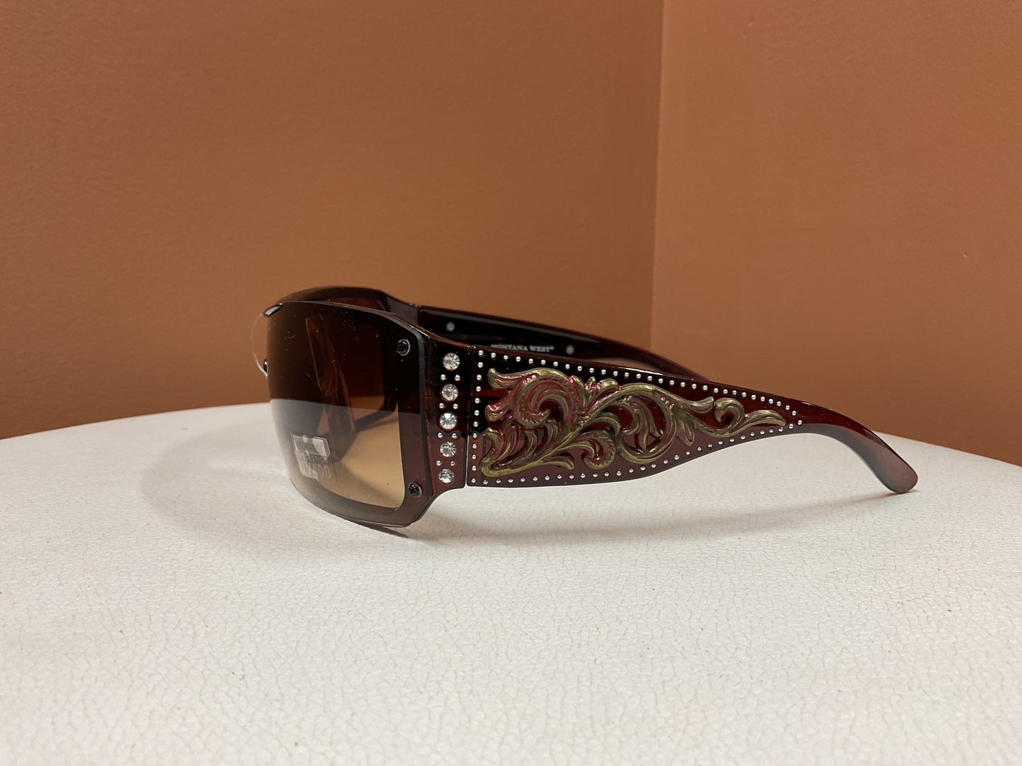 Montana West Sunglasses with Case, Filligree, X002R8QG9D