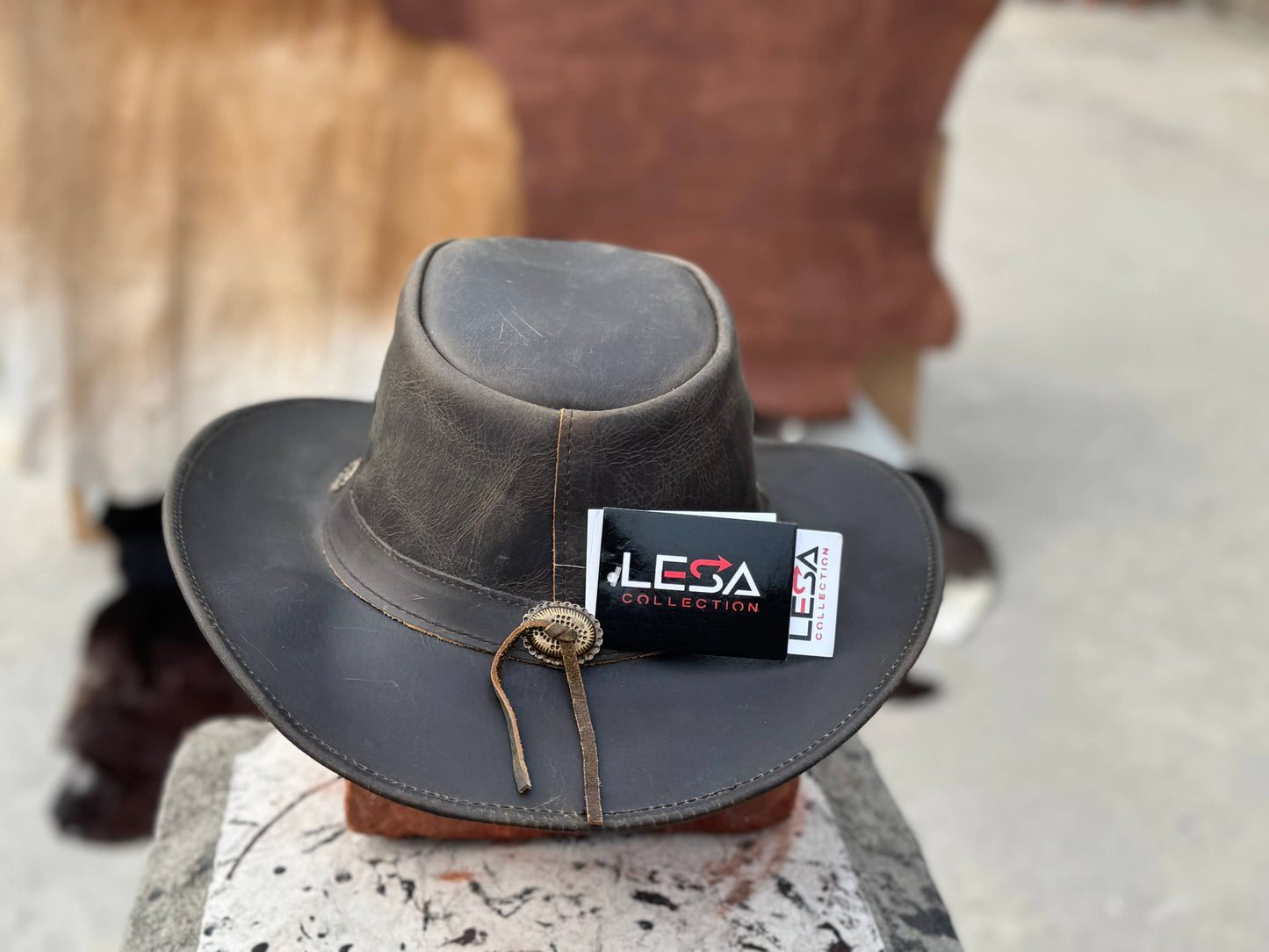 Durham Leather Cowboy Hat