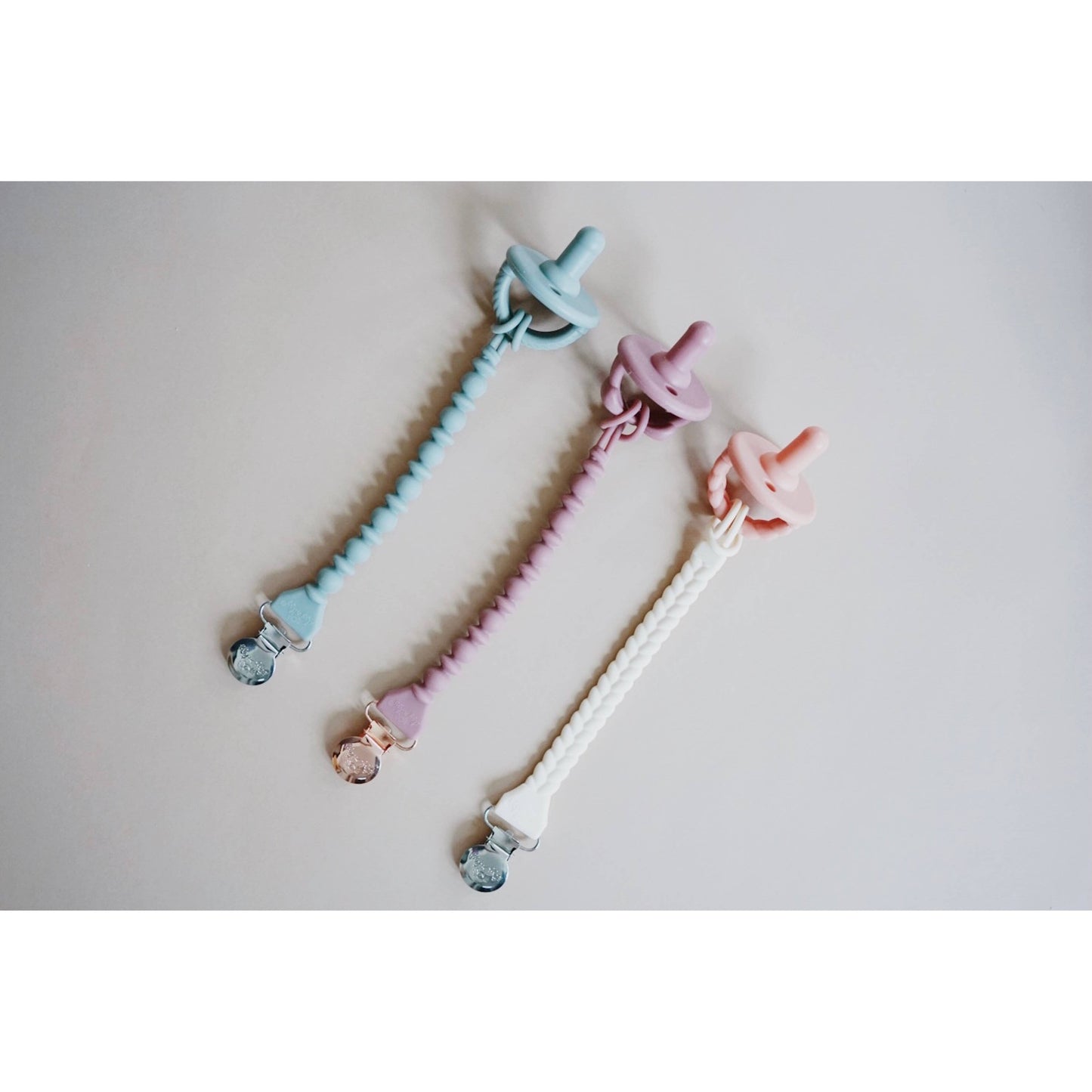 Sweetie Strap™ Silicone One-Piece Pacifier Clips