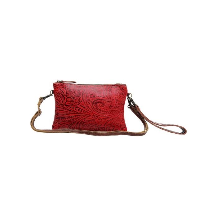 Myra Bag- Rubicon Leather & Hairon Tooled Handbag S-6400