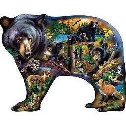 Contours - Wildlife of The Woods Unique Bear Shaped Jigsaw Puzzle 1000pc 72145