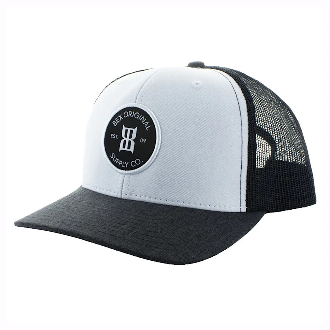 Bex - Bosc White & Black Snap Back Men’s Ball Cap H0039WHB