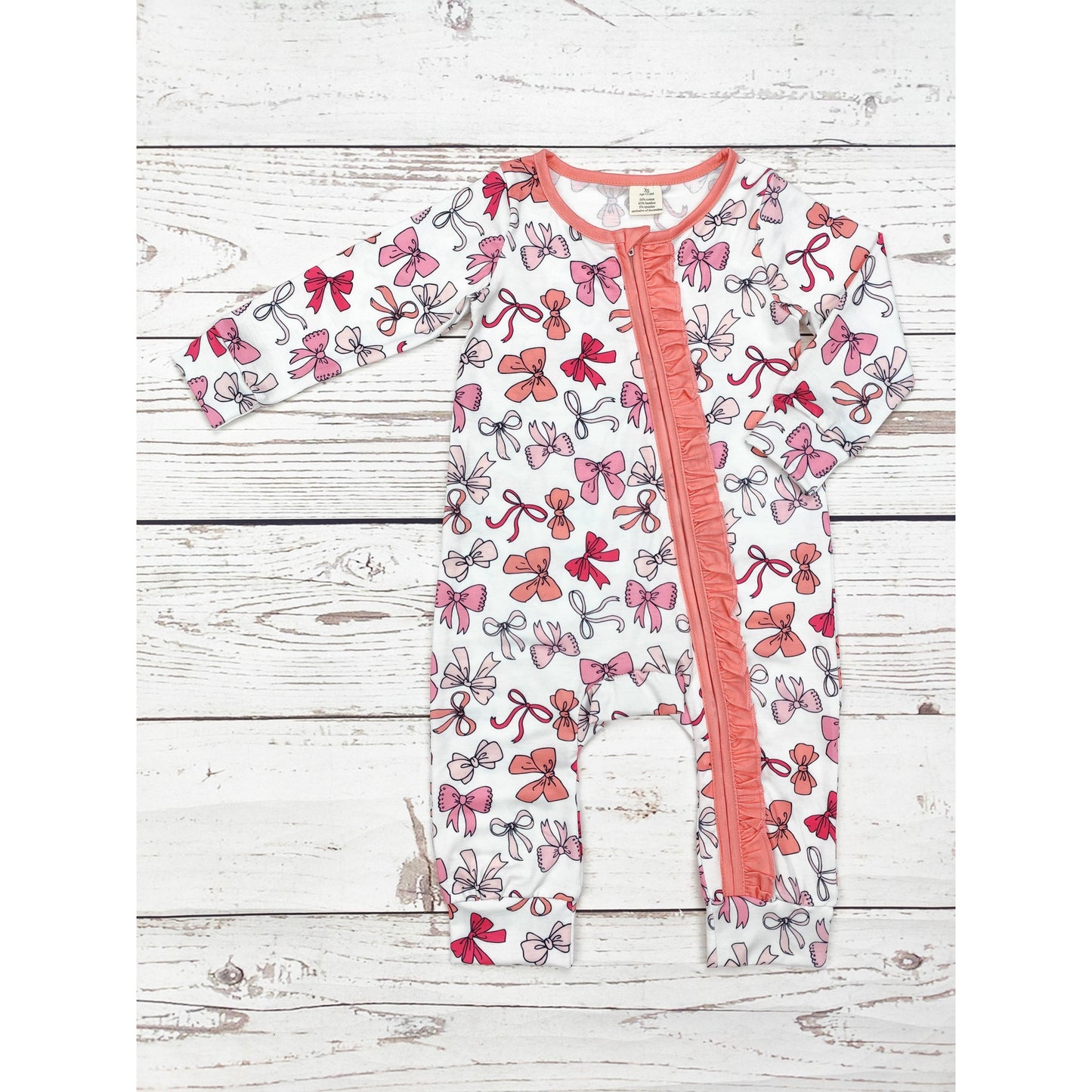 Bow Print Baby Zippy Sleeper