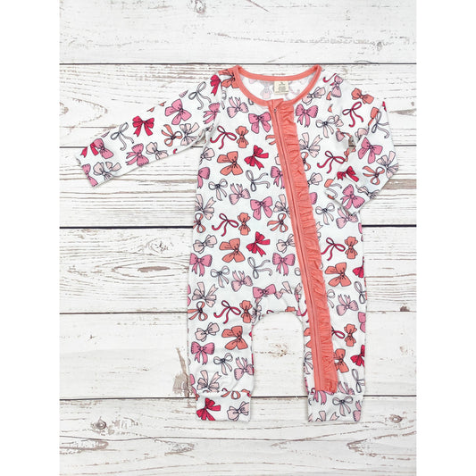 Bow Print Baby Zippy Sleeper