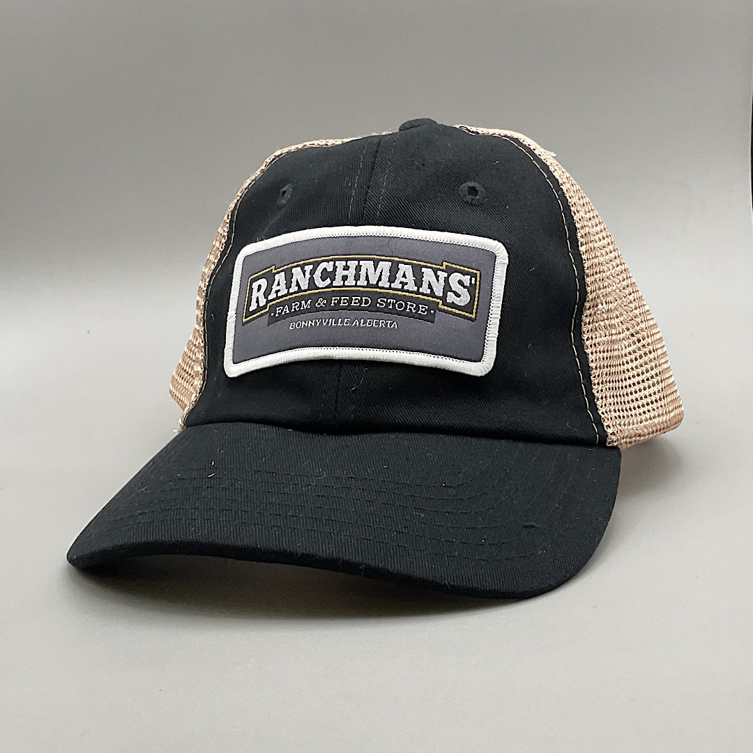 Ranchmans - Black & Tan Patch Logo Snap Back Men’s Ball Cap