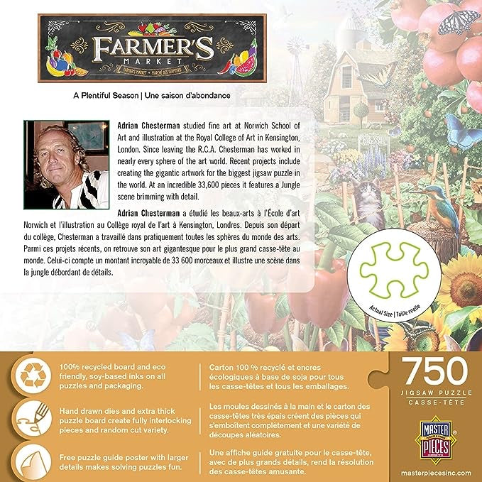 Master Pieces - Adrien  Chersterman Farmer’s Market A Plentiful Season Jigsaw Puzzle 750pc 31995