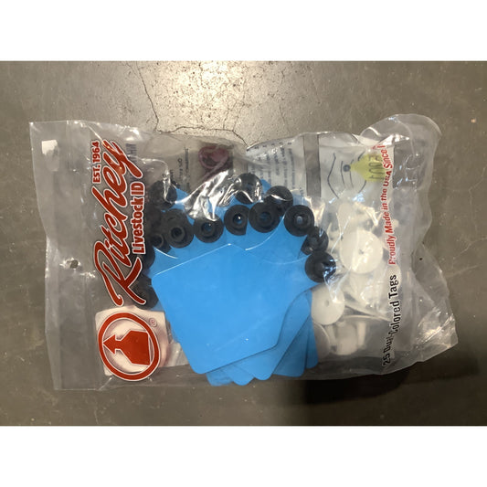 Ritchey Tag Lrg Cow Light Blue/Black 25 pack