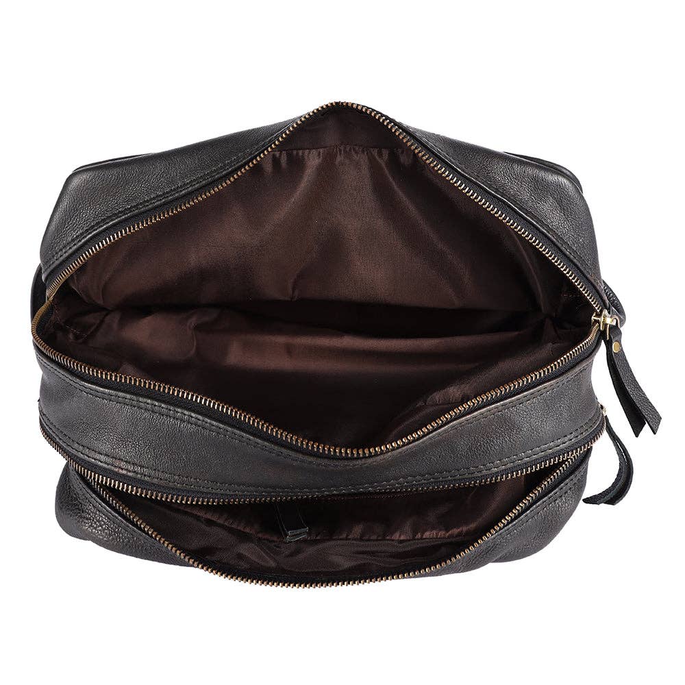 * OHM107 Toiletry Genuine Leather Western Bag