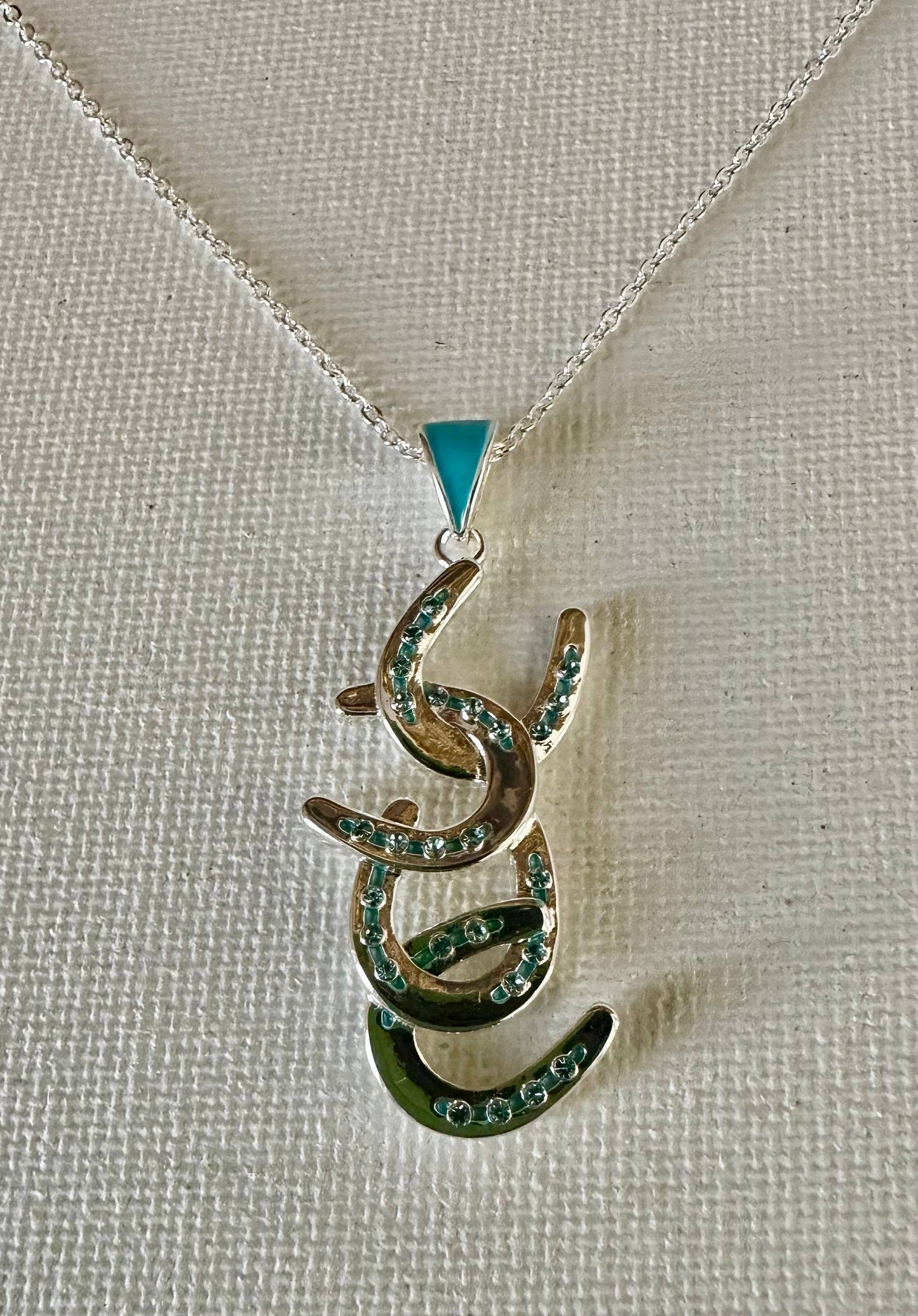 Four horseshoe Petite Necklace Jewelry