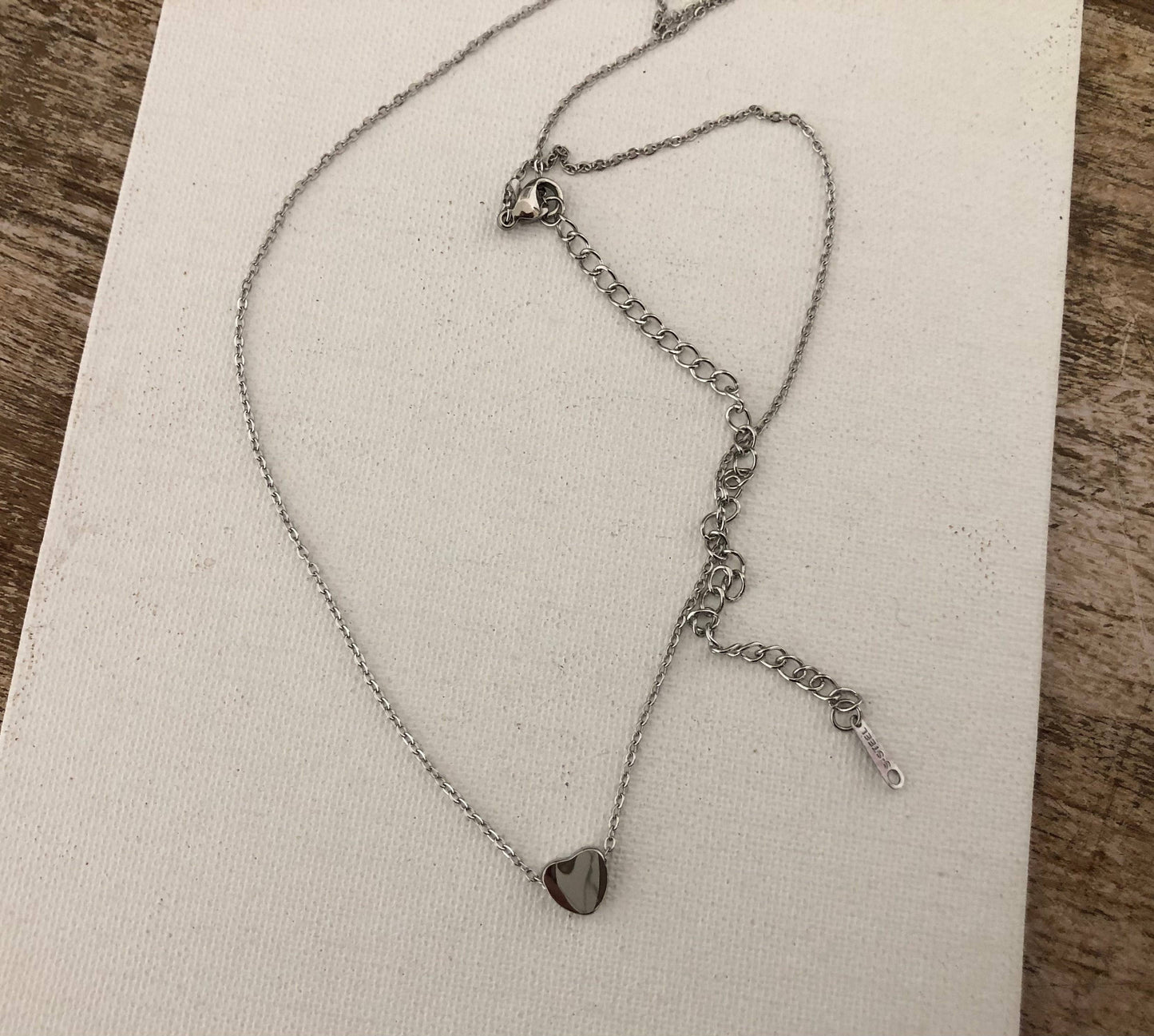 Mini Heart Slider Necklace