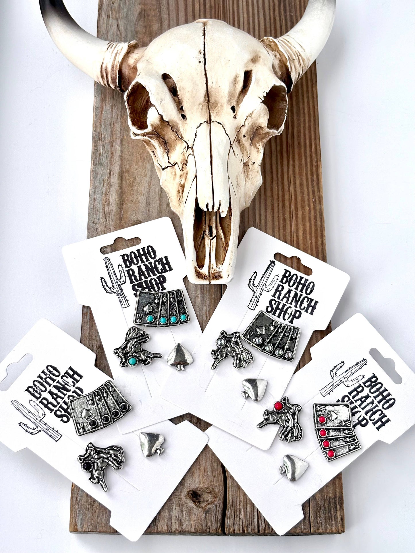 3pcs Magnetic Western Hat Pin Set - vegas gamble theme