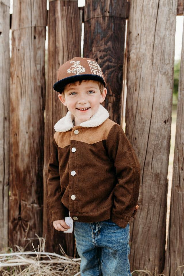 Boys Brown Two Toned Jacket