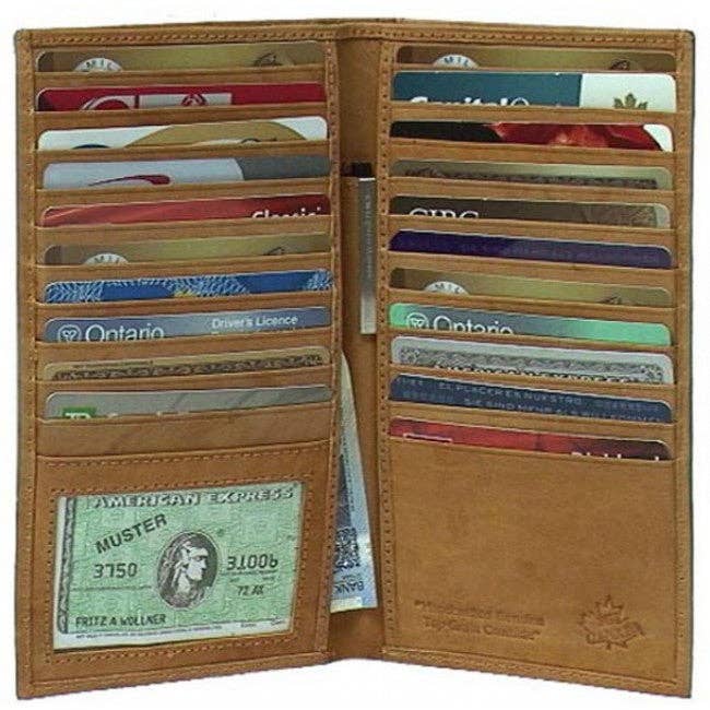 Genuine Leather Coat/Breast Wallet RFID Black, Brown 4506