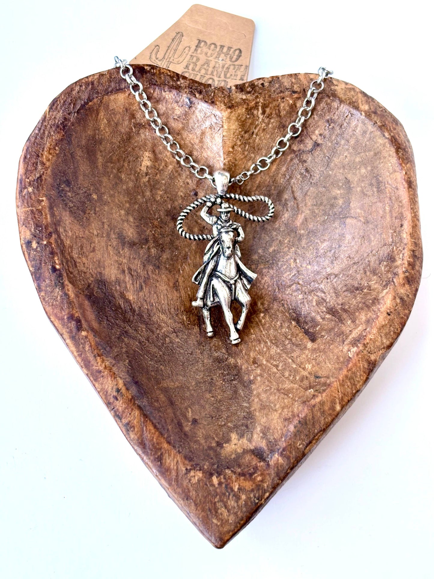 Western Style Rodeo Pendant Necklace