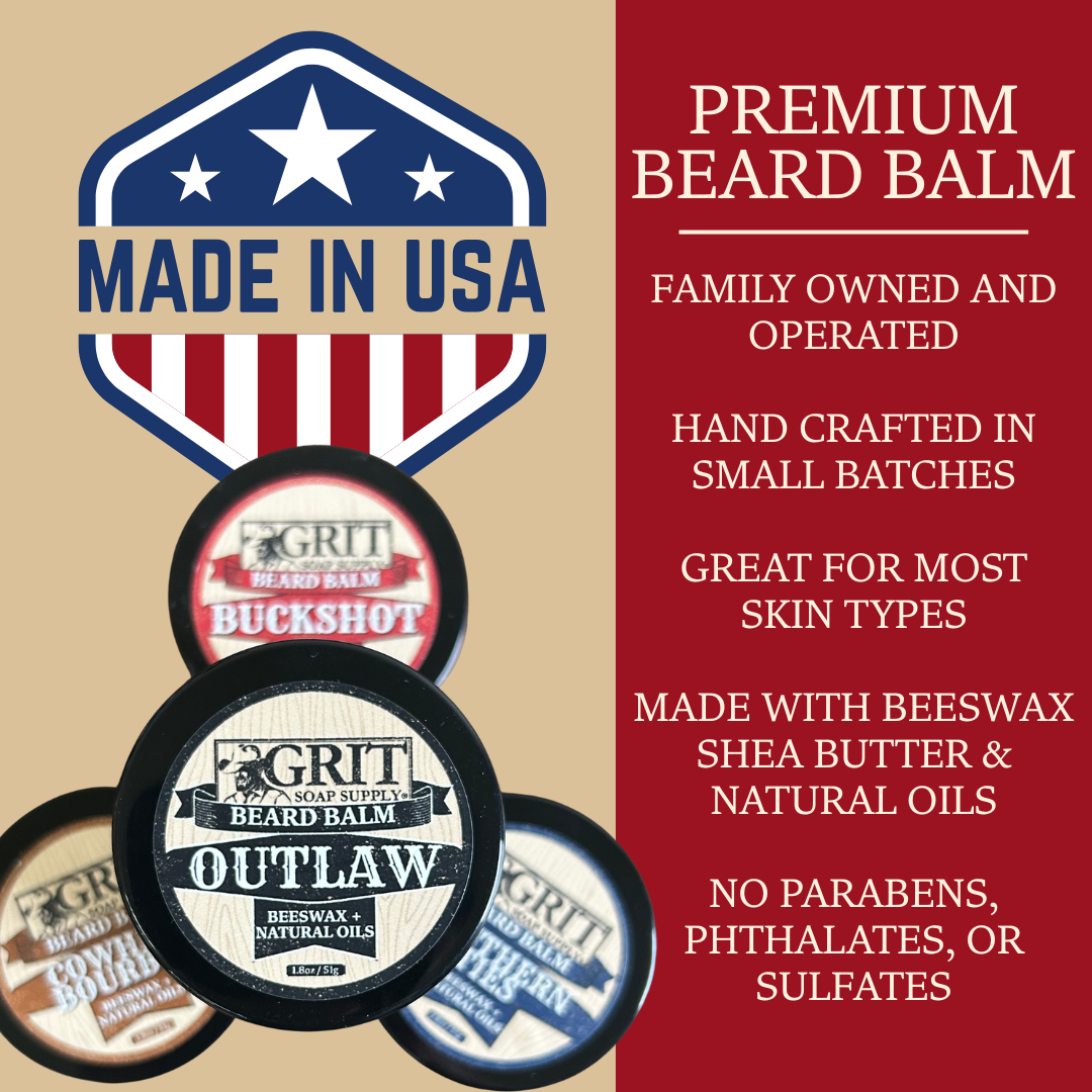 Cowhide Bourbon Beard Balm | Natural Men's Beard Balm