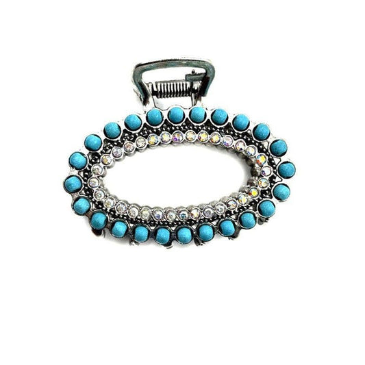 Western Oval Navajo Pearl Hair Claw