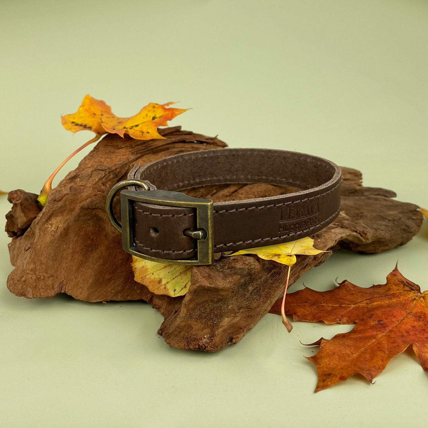 HugglePets Legacy Leather Dog Collar