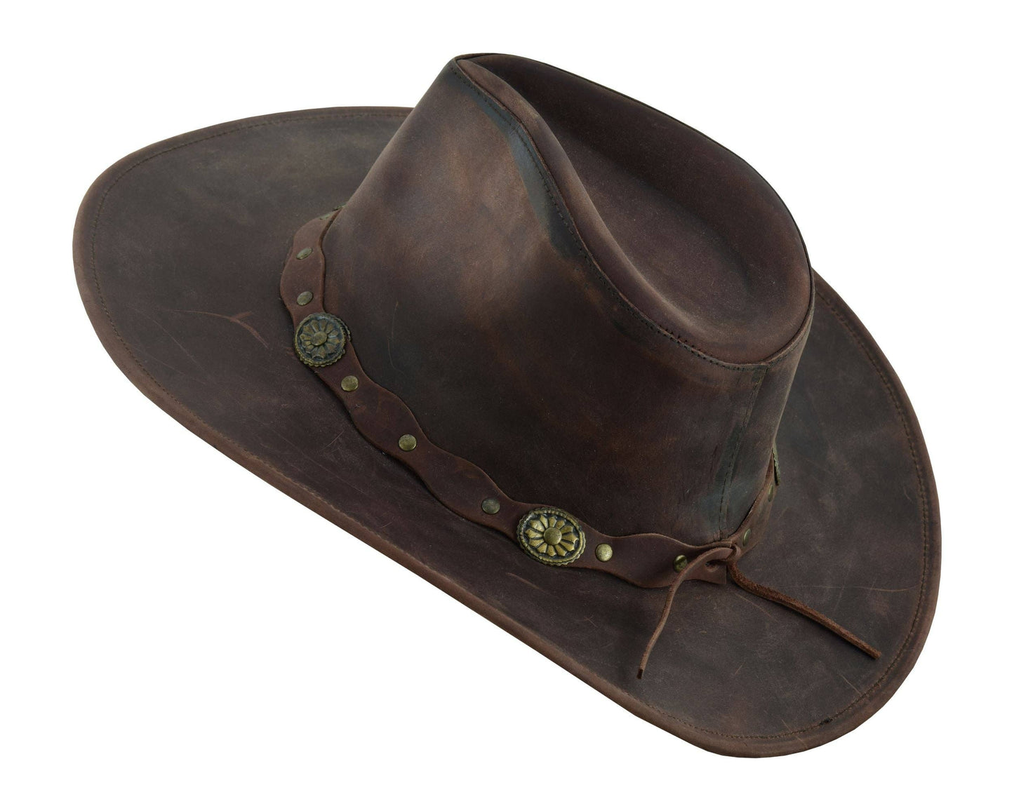 DEADWOOD LEATHER WESTERN COWBOY HAT