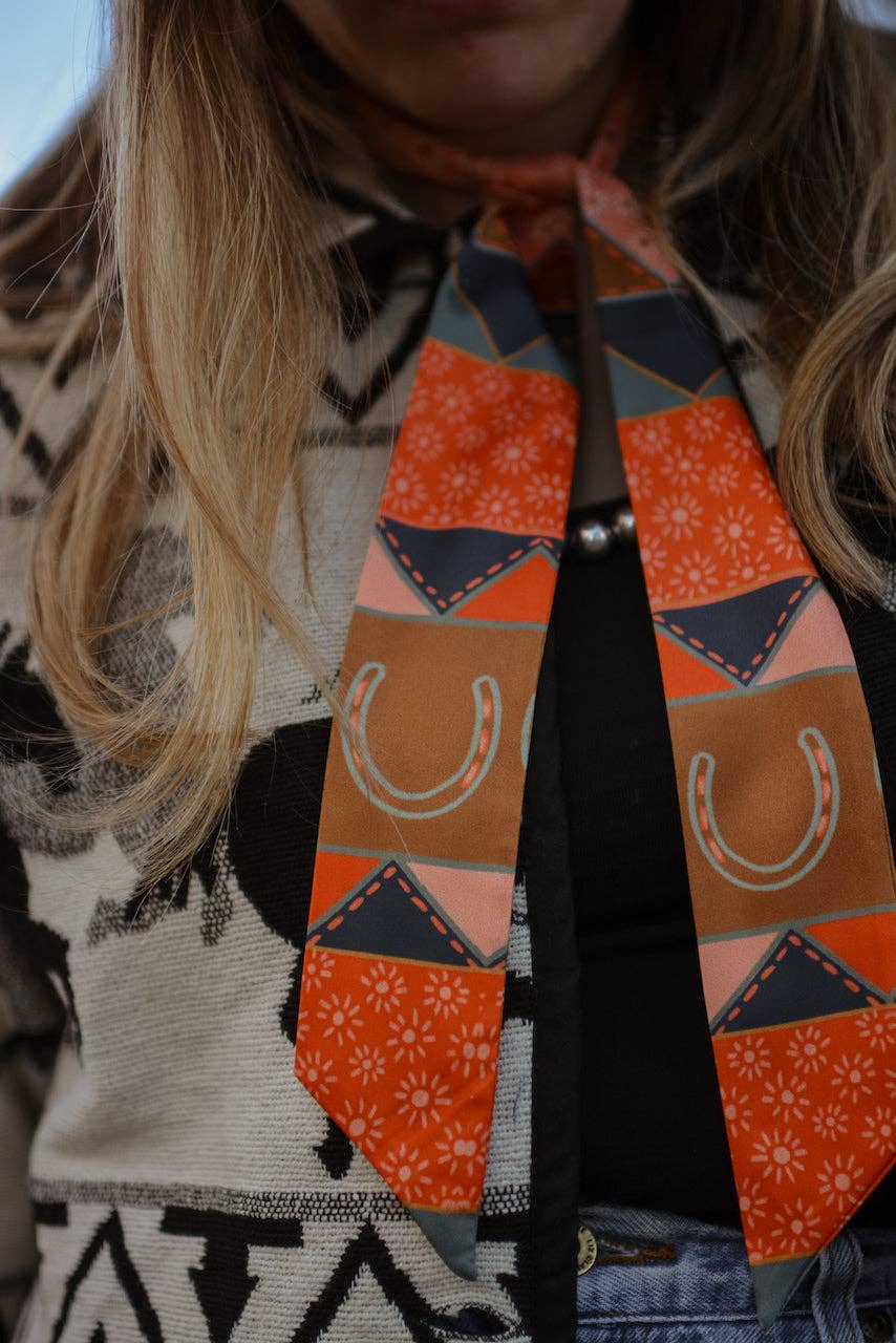 Frontier Bound Quilted Patchwork Twilly Scarf V1