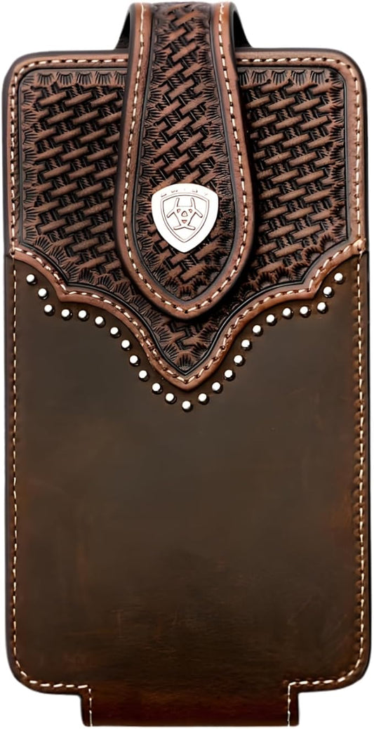 Ariat Basketweave Sunburst Cell Phone Case, Brown, A0603902