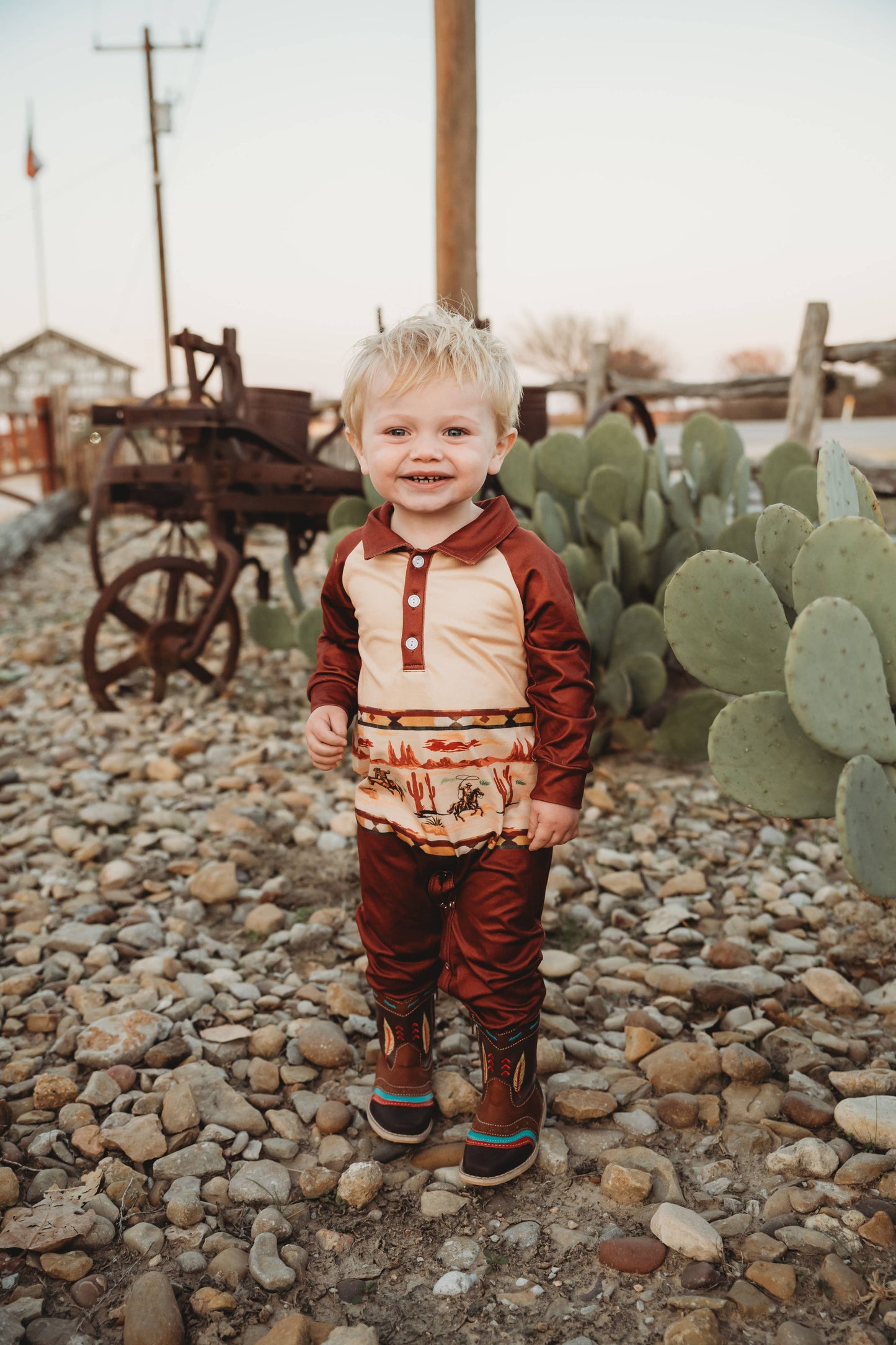 Desert Cowboy LS Romper