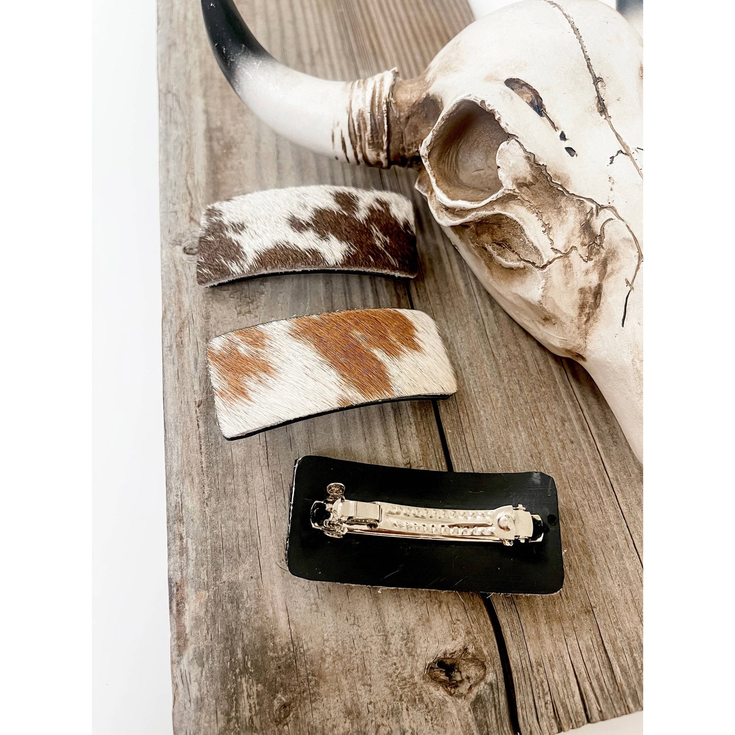 Western Hair On Cowhide Hair Clip Barrette