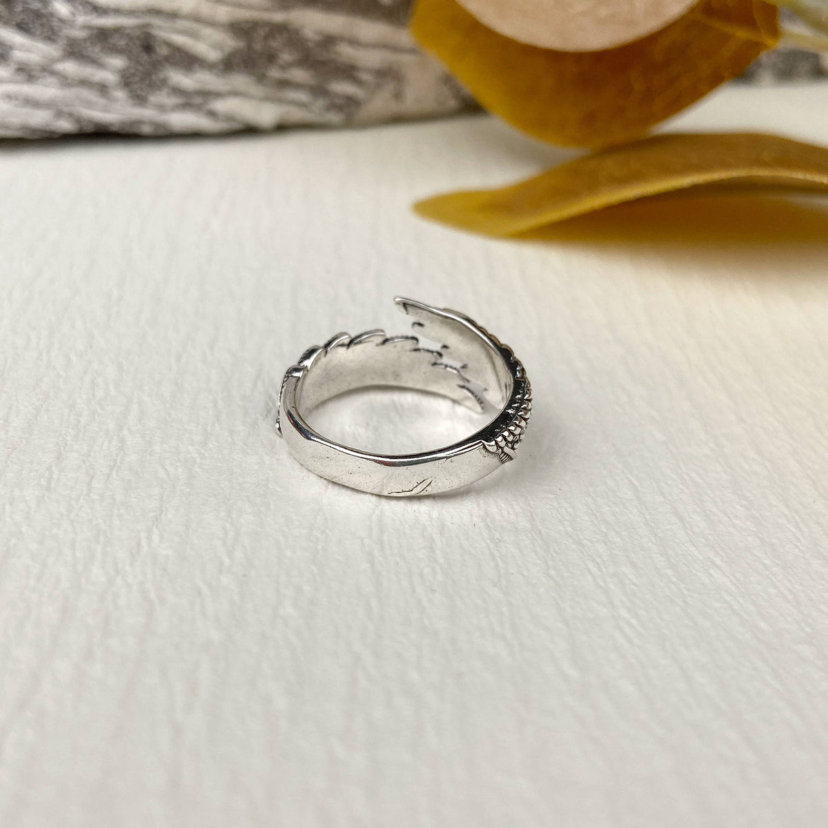 Silver Angel Wings Ring Creative Gift For Couple