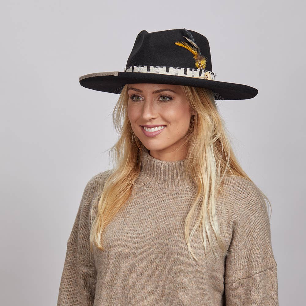 Wool Felt Teardrop Curled Brim Hat- Style Lounge