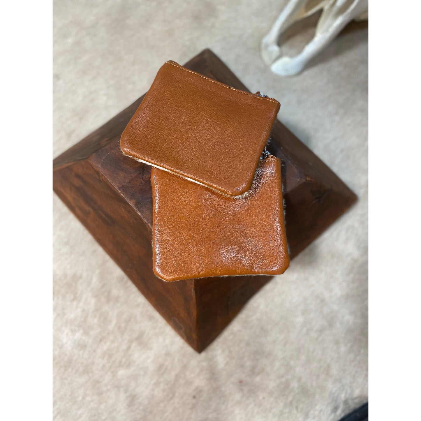Highland Floral Cowhide Leather Coin Pouch
