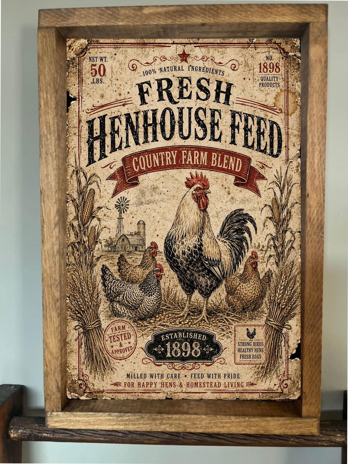 Henhouse Feed Farmhouse Sign
