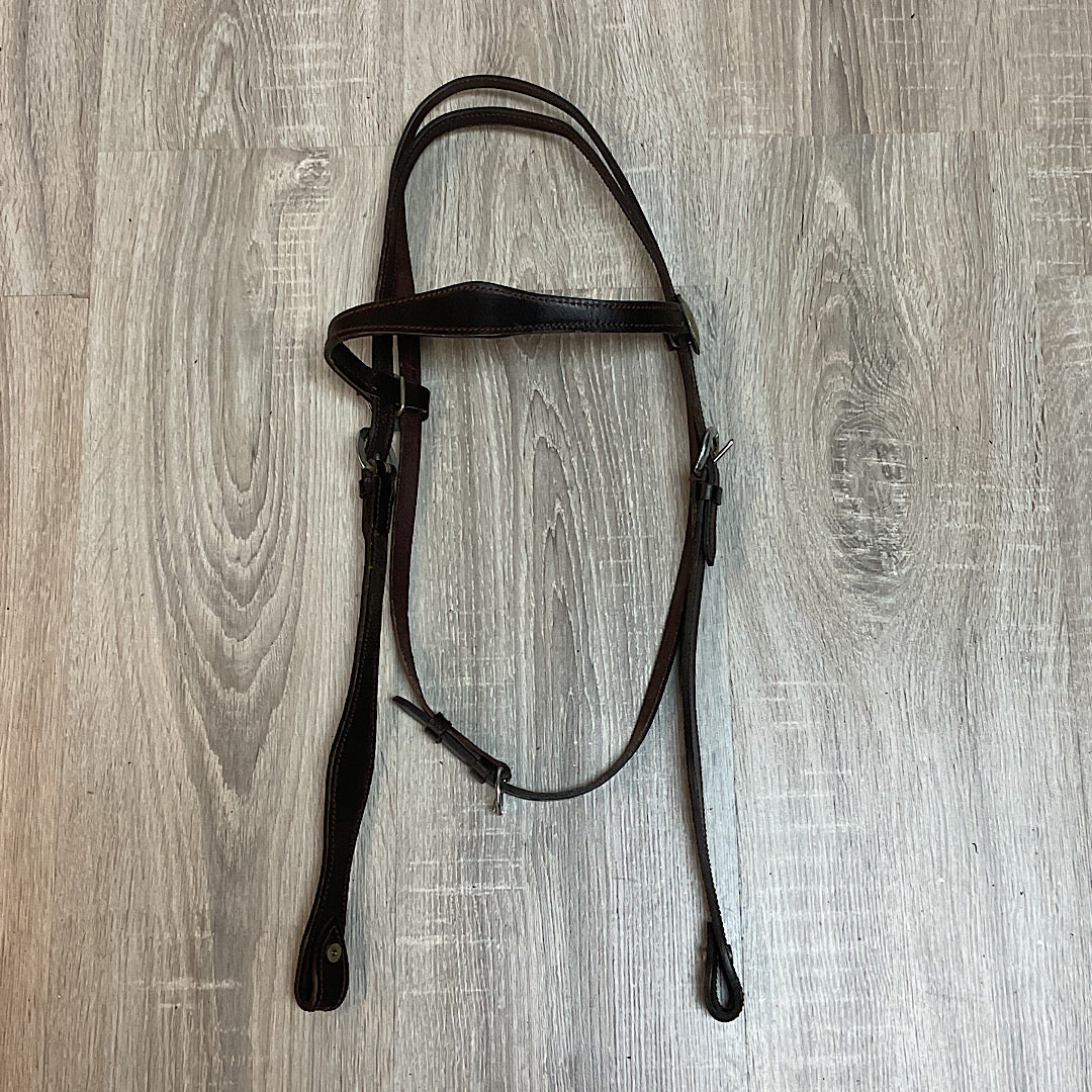 Chocolate Brown LeatherOversized/Draft Browband Headstall