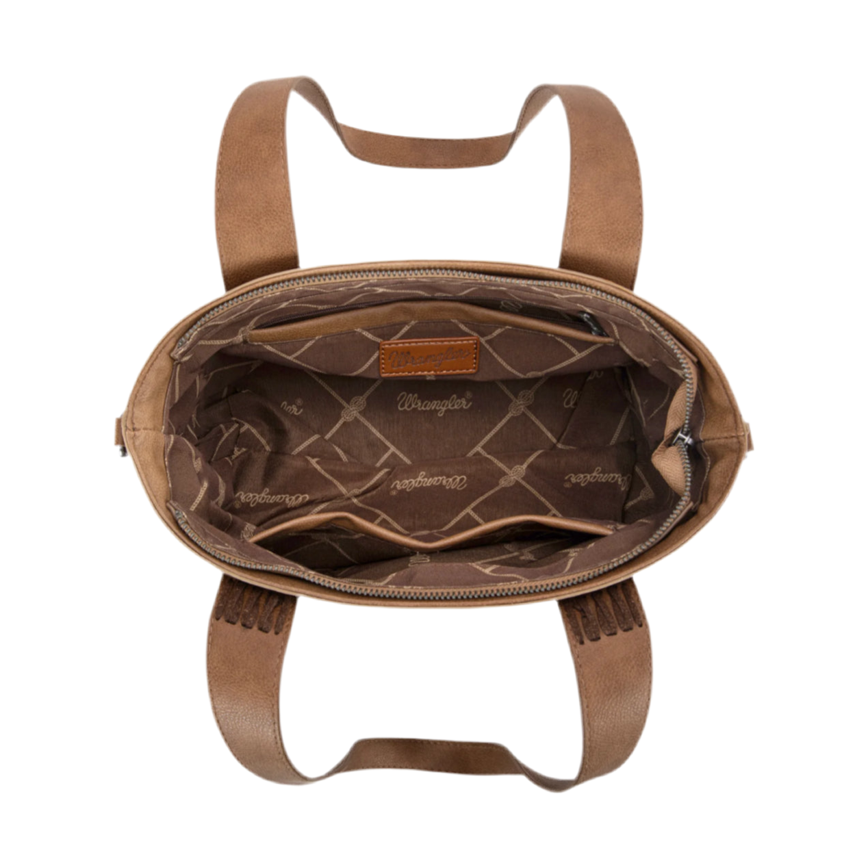 WRANGLER Purse, Tote, Crossbody, Brown Denim, Patchwork WG164-1830BR