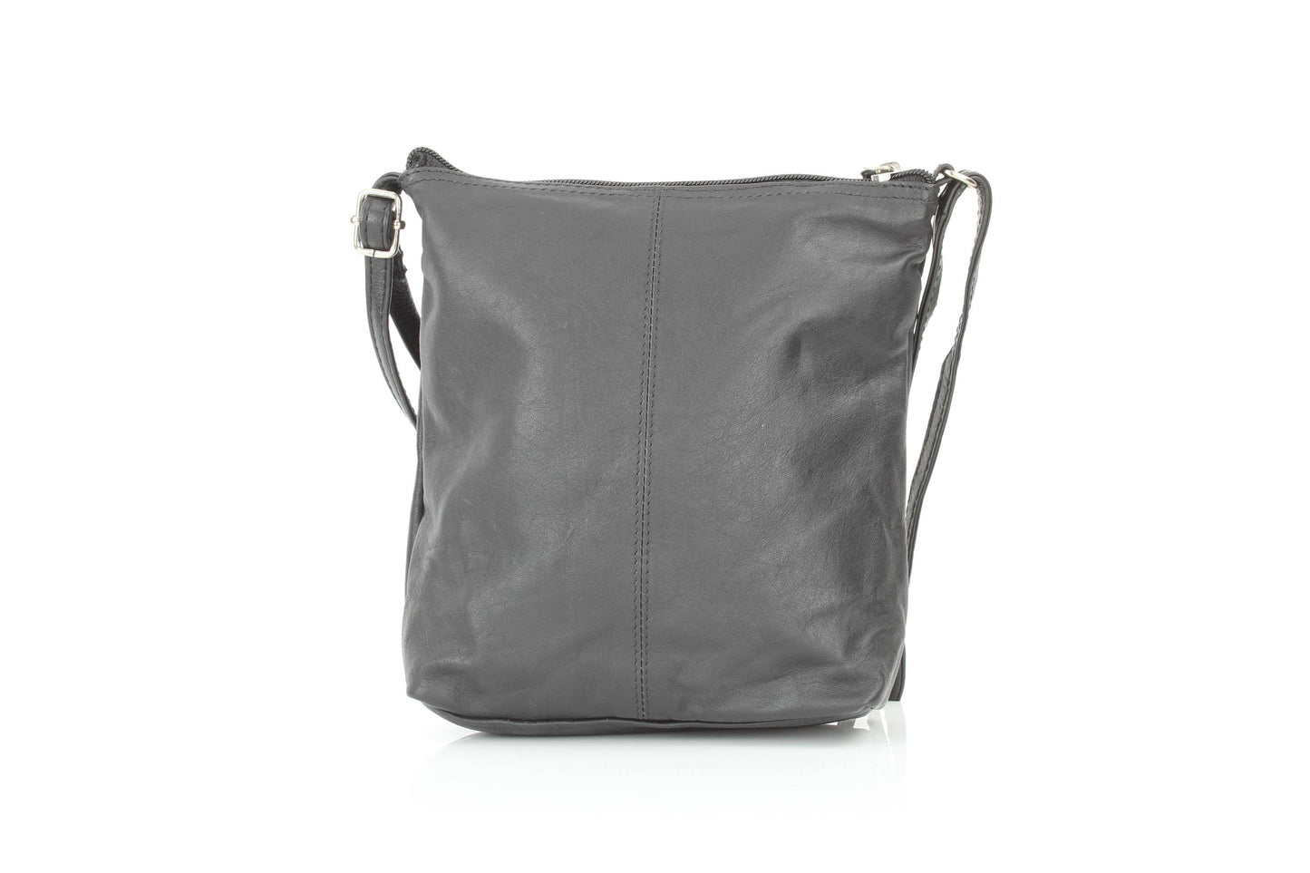 Anchorage Slim Leather Crossbody | Double Zip Detail RB 156