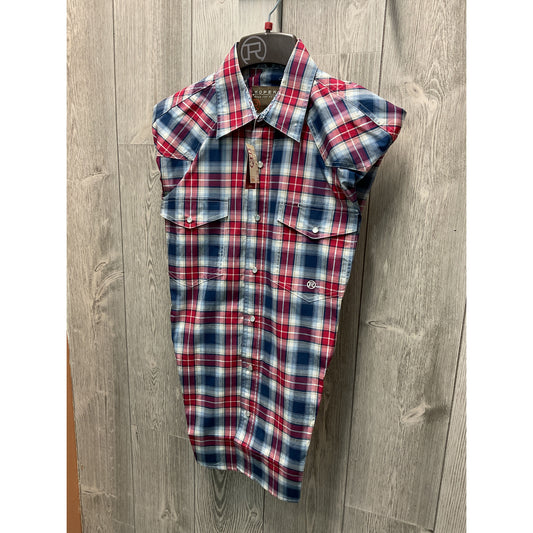 Roper Men’s Snap Shirt, Red Plaid 03-01-278-3019