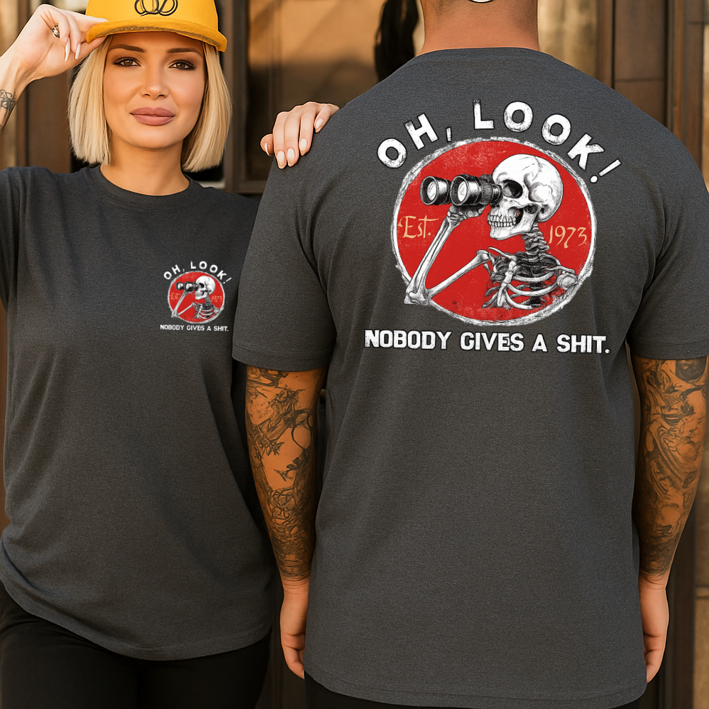 T-Shirt Crewneck Hoody – Oh Look! Nobody Gives a Shit Dad