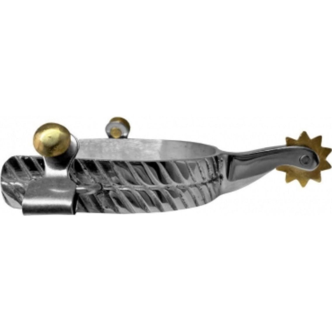 Showman Stainless Steel Spurs w/ Engraved Rope Design